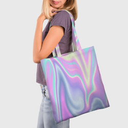 Шоппер 3D Vaporwave волны голографические текстура переливается - фото 2