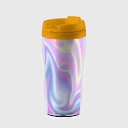 Термокружка-непроливайка Vaporwave волны голографические текстура переливается