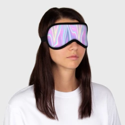 Маска для сна 3D Vaporwave волны голографические текстура переливается - фото 2