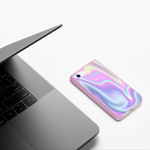 Чехол для iPhone 5/5S матовый Vaporwave, цвет розовый - фото 5