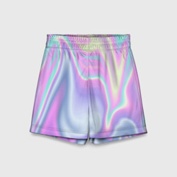 Детские спортивные шорты 3D Vaporwave волны голографические текстура переливается