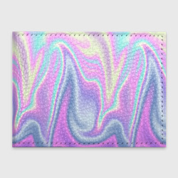 Обложка для студенческого билета Vaporwave волны голографические текстура переливается