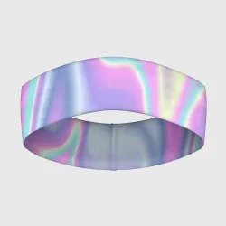 Повязка на голову 3D Vaporwave волны голографические текстура переливается
