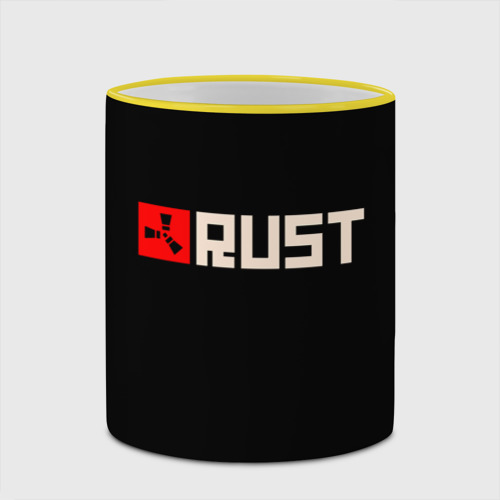 Кружка с полной запечаткой Rust, цвет Кант желтый - фото 4