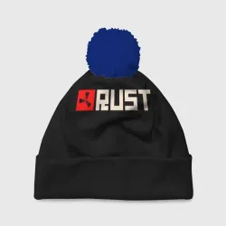 Шапка 3D c помпоном Rust