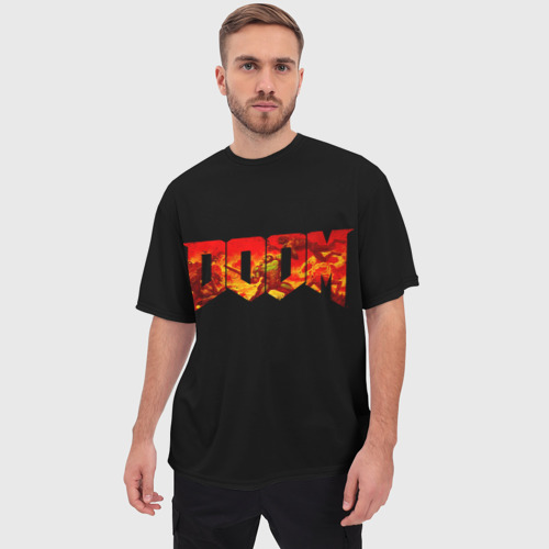 Мужская футболка oversize 3D Doom, цвет 3D печать - фото 3