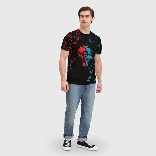 Мужская футболка 3D Стальной алхимик Fullmetal Alchemist, цвет 3D печать - фото 5