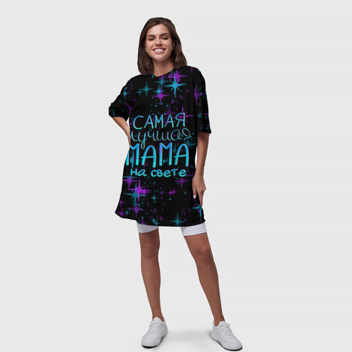Платье-футболка 3D Лучшая мама на свете, цвет 3D печать - фото 5