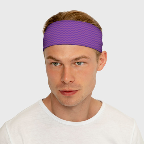 Повязка на голову 3D Фиолетовая волна - фото 5