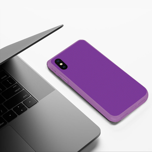 Чехол для iPhone XS Max матовый Фиолетовая волна, цвет фиолетовый - фото 5