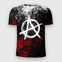 Мужская футболка 3D Slim Анархия anarchy