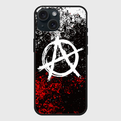 Чехол силиконовый для Apple iPhone 15 матовый Анархия anarchy