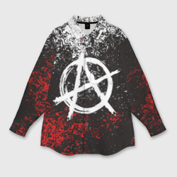 Женская рубашка oversize 3D Анархия anarchy