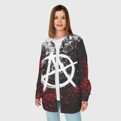 Женская рубашка oversize 3D Анархия anarchy - фото 2