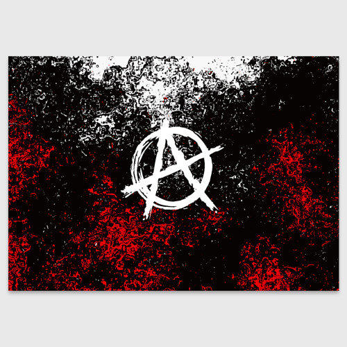 Поздравительная открытка Анархия anarchy, цвет белый