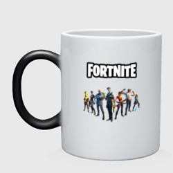 Кружка хамелеон Fortnite 2 Герои 2 части