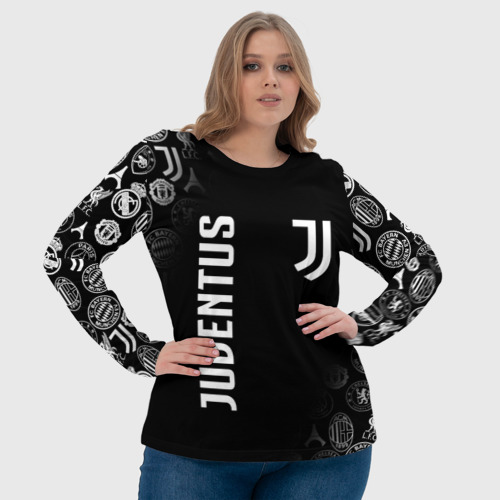 Женский лонгслив 3D с принтом Juventus Ювентус, фото #4