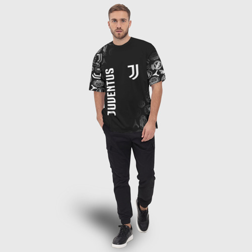 Мужская футболка oversize 3D Juventus Ювентус, цвет 3D печать - фото 5