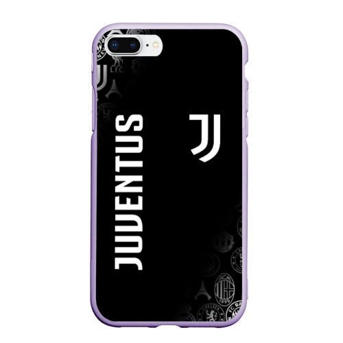 Чехол для iPhone 7Plus/8 Plus матовый Juventus Ювентус, цвет светло-сиреневый