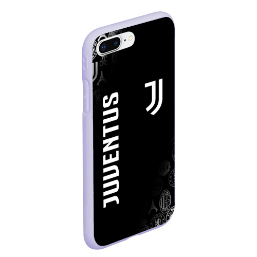 Чехол для iPhone 7Plus/8 Plus матовый Juventus Ювентус, цвет светло-сиреневый - фото 3