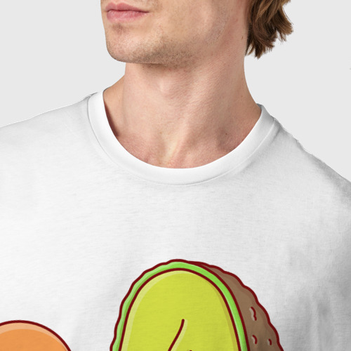 Мужская футболка хлопок Авокадо, цвет белый - фото 6