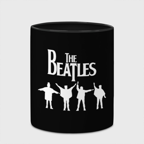 Кружка с полной запечаткой Beatles Битлз, цвет белый + черный - фото 4