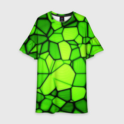 Детское платье 3D Зеленая мозаика