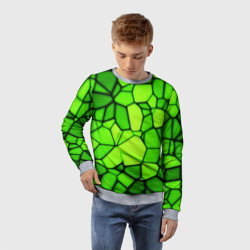 Детский свитшот 3D Зеленая мозаика - фото 2