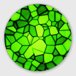 Круглый коврик для мышки Зеленая мозаика