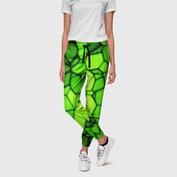Женские брюки 3D Зеленая мозаика - фото 2