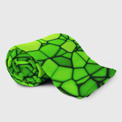 Плед с принтом Зеленая мозаика для любого человека, вид спереди №2. Цвет основы: 3d (велсофт)