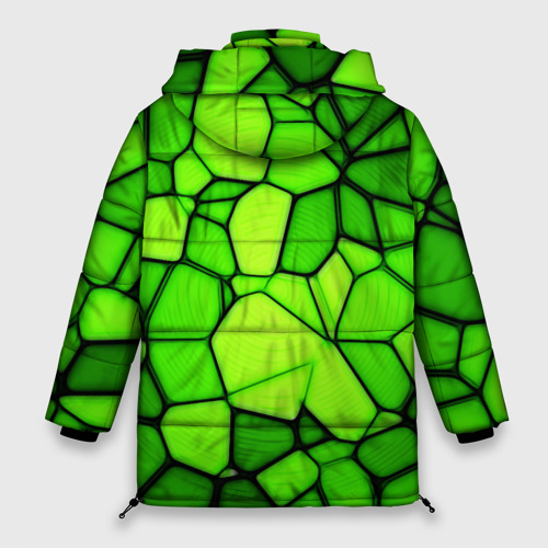 Женская зимняя куртка Oversize Зеленая мозаика, цвет красный - фото 2