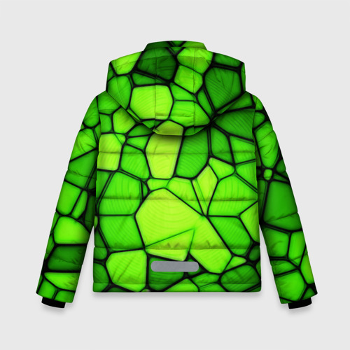 Зимняя куртка для мальчиков 3D Зеленая мозаика, цвет красный - фото 2