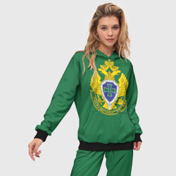 Женский костюм с толстовкой 3D Пограничная служба зеленый - фото 2