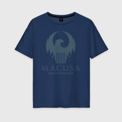 M.A.C.U.S.A – Женская футболка хлопок Oversize с принтом купить со скидкой в -16%