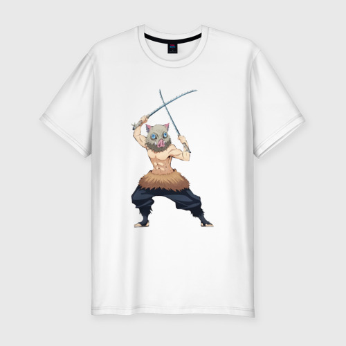 Мужская футболка хлопок Slim Иноске Хашибира Клинок рассекающий демонов, цвет белый
