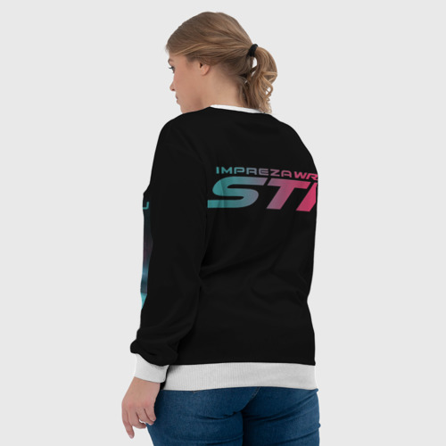 Женский свитшот 3D Субару Subaru STI +Спина, цвет 3D печать - фото 7