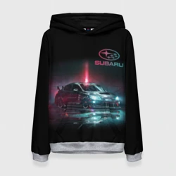 Женская толстовка 3D Субару Subaru STI +Спина