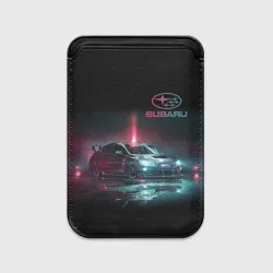 Картхолдер Magsafe магнитный Субару Subaru STI +Спина
