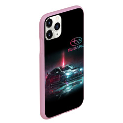 Чехол для iPhone 11 Pro Max матовый Субару Subaru STI +Спина - фото 2