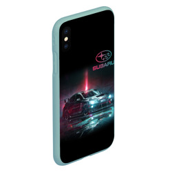 Чехол для iPhone XS Max матовый Субару Subaru STI +Спина - фото 2