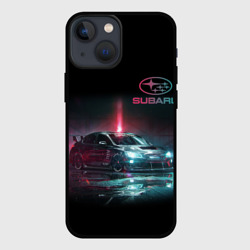 Чехол для iPhone 13 mini Субару Subaru STI +Спина