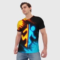 Мужская футболка 3D Portal портал - фото 2