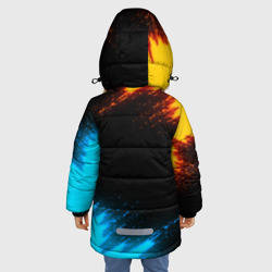 Куртка с принтом Portal портал для любого человека, вид сзади №2. Цвет основы: черный