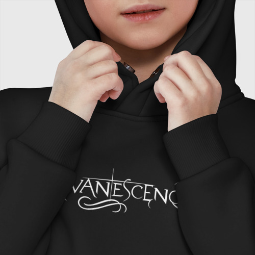 Детское худи Oversize хлопок Evanescence, цвет черный - фото 7