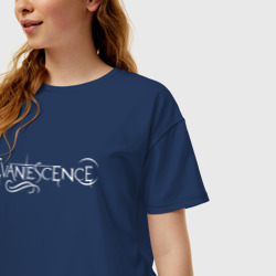 Женская футболка хлопок Oversize Evanescence - фото 2