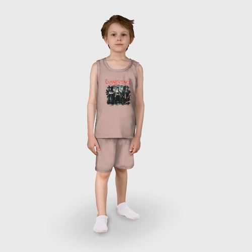 Детская пижама с шортами хлопок Evanescence Amy Lynn, цвет пыльно-розовый - фото 3
