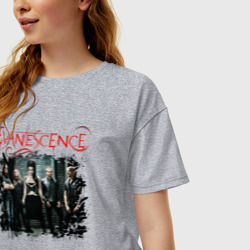 Женская футболка хлопок Oversize Evanescence Amy Lynn - фото 2