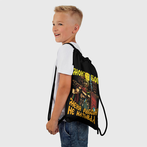 Рюкзак-мешок 3D Воин с щитом и копьём - фото 3
