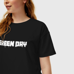 Женская футболка хлопок Oversize GreenDay ГринДей - фото 2